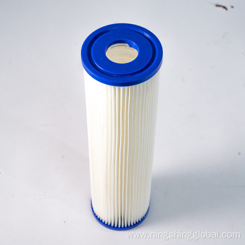 Washable 2.5x10 Pleated Poly Sediment Filter Cartridge